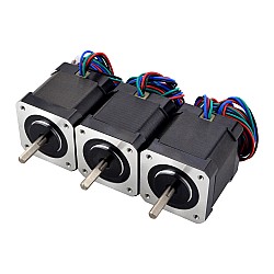 3 шт. биполярных Nema 17 59 Н·см (83,55 унций·дюйма) 2A 42x42x48 мм 4 провода с кабелем 1 м и разъемом
