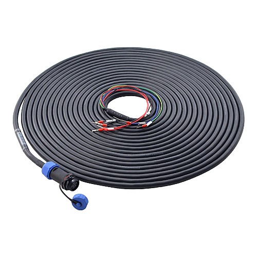 Удлинительный кабель длиной 10 м (393,7 дюйма) с 6-контактным разъемом и авиационным разъемом IP65 для 17-битного серводвигателя серии T6 с тормозом