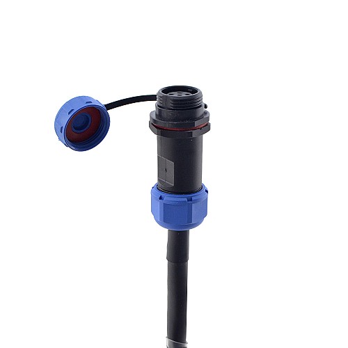 Удлинительный кабель длиной 10 м (393,7 дюйма) с 6-контактным разъемом и авиационным разъемом IP65 для 17-битного серводвигателя серии T6 с тормозом