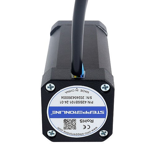 Бесщеточный двигатель постоянного тока 24 В, 3000 об/мин, 0,25 Нм, 79 Вт, 4,70 А, 42 x 42 x 101 мм