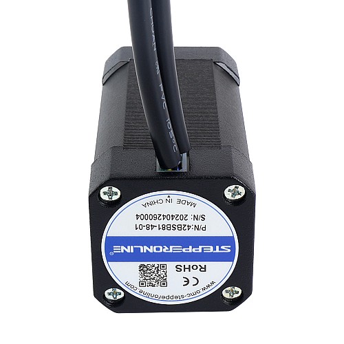 Бесщеточный двигатель постоянного тока 48 В, 3000 об/мин, 0,19 Нм, 60 Вт, 1,80 А, 42 x 42 x 81 мм