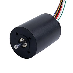 Бесщеточный безсердечниковый круглый двигатель 28V 3500RPM 304mNm 111W 6.06A Ф50x70mm