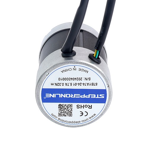 Бесщеточный двигатель постоянного тока 24 В, 3000 об/мин, 0,32 Нм, 101 Вт, 5,70 А, Φ57x73,5 мм