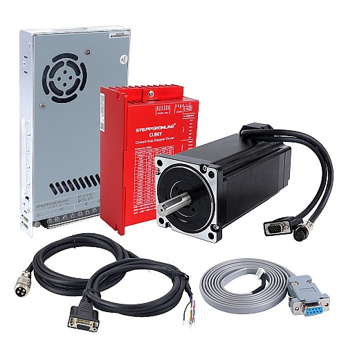 Комплект шагового двигателя Nema 34 с замкнутым контуром, 1 ось, 12,00 Нм (1699,34 унций-дюймов) серии YS V2.0 с блоком питания