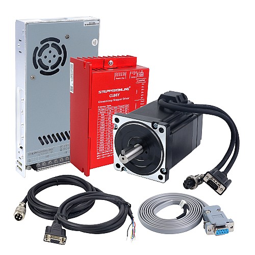 Комплект шагового двигателя Nema 34 с замкнутым контуром, 1 ось, 6,50 Нм (920,48 унций-дюймов) серии YS V2.0 с блоком питания