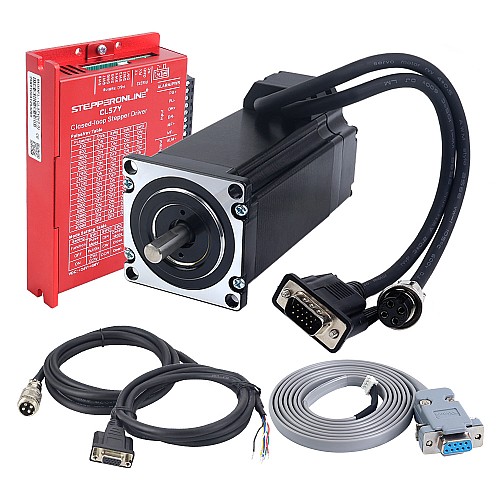 ЧПУ комплект с шаговым двигателем с обратной связью YS Series, 1 ось, V2.0, 3,00 Нм (424,83 унц-дюйм), двигатель Nema 23, с кабелями 2.0 м и драйвером - 1-CL57Y-S30-V20 | StepperOnline