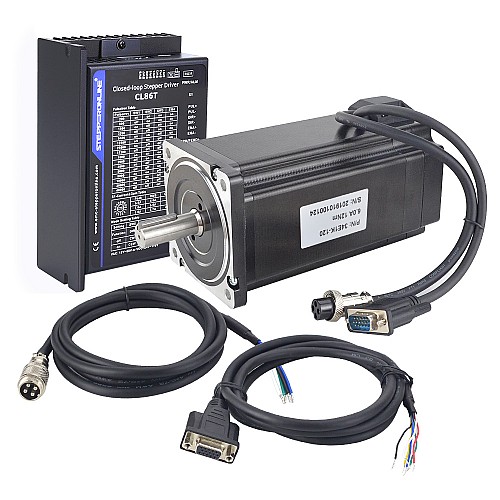 Комплект одноосного шагового двигателя с ЧПУ серии TP с замкнутым контуром, двигатель Nema 34 12 Нм (1699,34 унций-дюймов) и драйвер