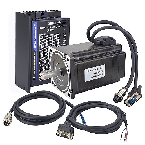 Комплект одноосного шагового двигателя с ЧПУ серии TP с замкнутым контуром, двигатель Nema 34 8,5 Нм (1203,7 унций-дюймов) и драйвер