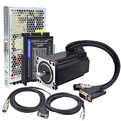 Комплект шагового двигателя Nema 24 с замкнутым контуром, 1 ось серии TS, 3,0 Нм (424,83 унции-дюйма) с блоком питания
