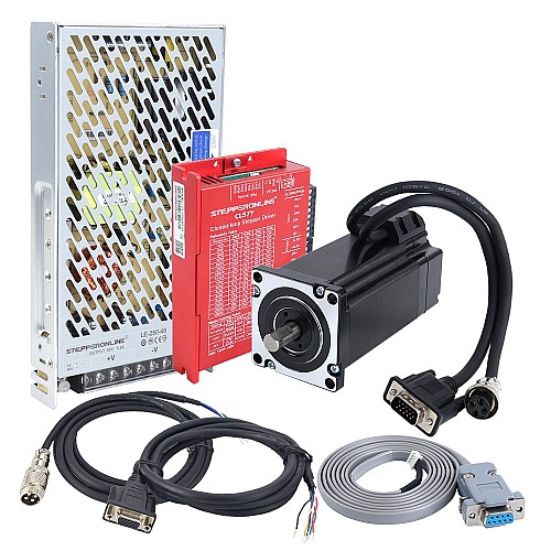 Комплект шагового двигателя с обратной связью YS Series, 1 ось, 4,00 Нм (566,45 унц-дюйм), Nema 24, V2.0, с блоком питания - 1-CLYS40-V20 | StepperOnline