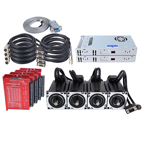 Комплект шагового двигателя с обратной связью YS Series, 4 оси, 4,00 Нм (566,45 унц-дюйм), Nema 24, V2.0, с блоком питания - 4-CLYS40-V20 | StepperOnline