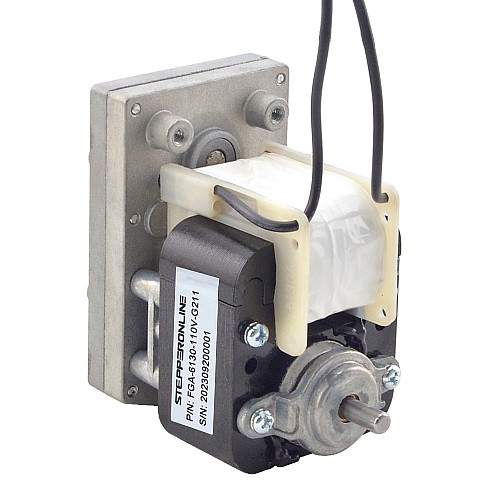 мотор-редуктор переменного тока 110 В, 40 кг/см/15 об/мин с прямоугольным цилиндрическим редуктором 211:1