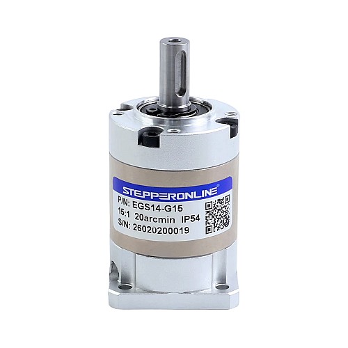 Планетарный редуктор серии EG с передаточным числом 15:1 и люфтом 20 угловых минут для шагового двигателя Nema 14