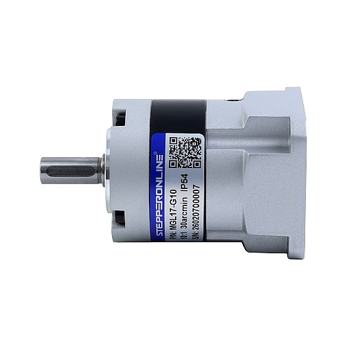 Планетарный редуктор серии MGL, передаточное отношение 10:1, люфт 30 угловых минут для вала 5 мм, стандартный шаговый двигатель Nema 17