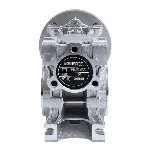 Червячный редуктор MRVR030 с передаточным числом 80:1, входной вал Φ9 мм с входным фланцем двигателя 56B14