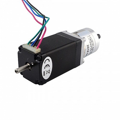 Шаговый двигатель Nema 11 длиной 51 мм с задним валом, отверстием под винт и коробкой передач с передаточным числом 5:1