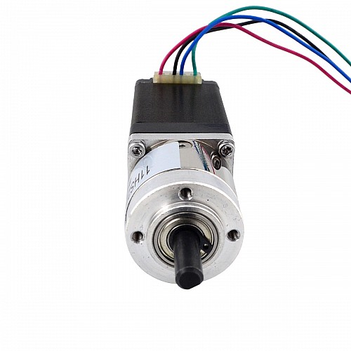 Шаговый двигатель Nema 11 длиной 51 мм с задним валом, отверстием под винт и коробкой передач с передаточным числом 5:1