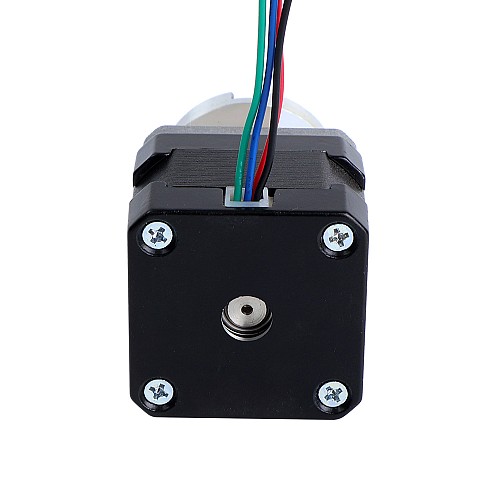 Шаговый двигатель Nema 17, биполярный, длина 34 мм, планетарный редуктор с передаточным числом 5:1, кабель 300 мм и разъем