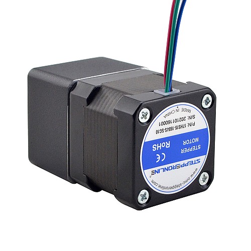 Шаговый двигатель Nema 17 с прямозубым редуктором, передаточное отношение 10:1