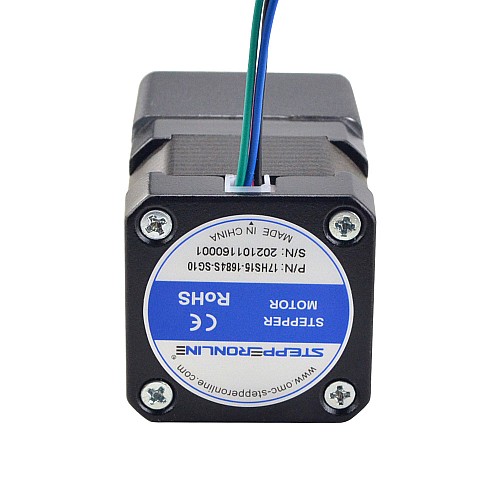Шаговый двигатель Nema 17 с прямозубым редуктором, передаточное отношение 10:1