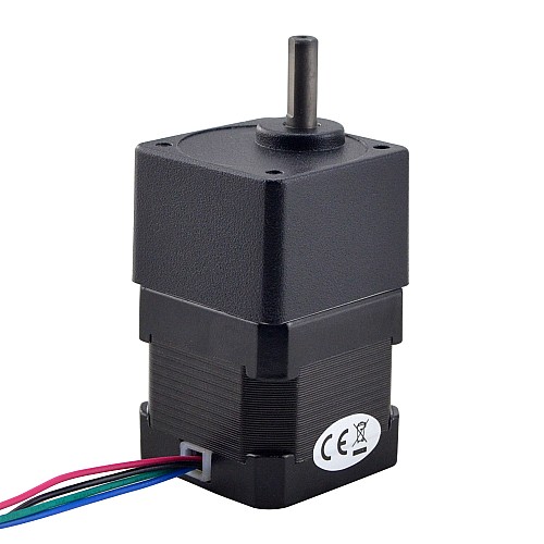 Шаговый двигатель Nema 17 с прямозубым редуктором, передаточное отношение 10:1