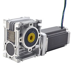 Шаговый двигатель Nema 23, длина = 113 мм, передаточное отношение 20:1, червячный редуктор, червячный редуктор NMRV30