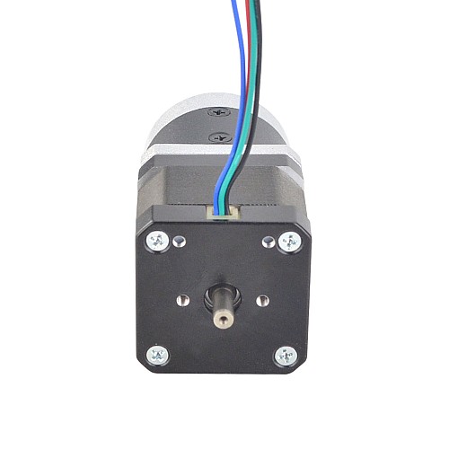 Двухвальный шаговый двигатель Nema 17, длина = 39 мм, передаточное отношение 10:1, высокоточный планетарный редуктор, длина заднего вала 9,5 мм