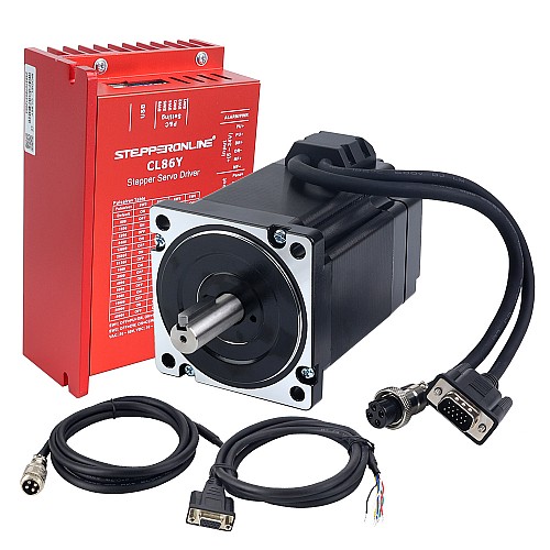 Комплект одноосного шагового двигателя с замкнутым контуром серии YS с ЧПУ, 6,50 Нм (920,48 унций-дюймов), двигатель Nema 34 с кабелями 2,0 м и драйвером
