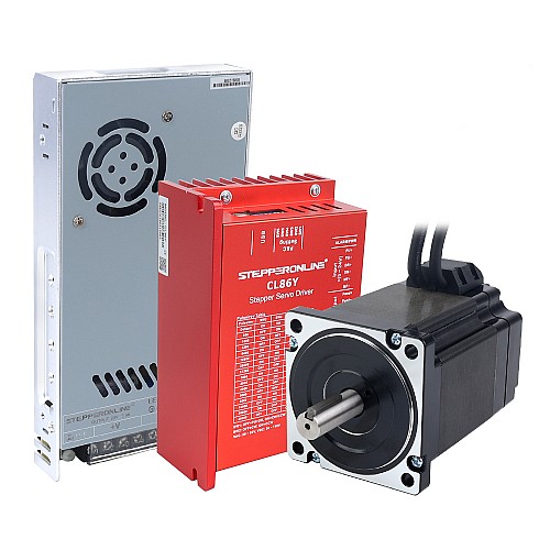 Комплект одноосного шагового двигателя с замкнутым контуром серии YS с ЧПУ, 6,50 Нм (920,48 унций-дюймов), двигатель Nema 34 с кабелями 1,5 м и блоком питания