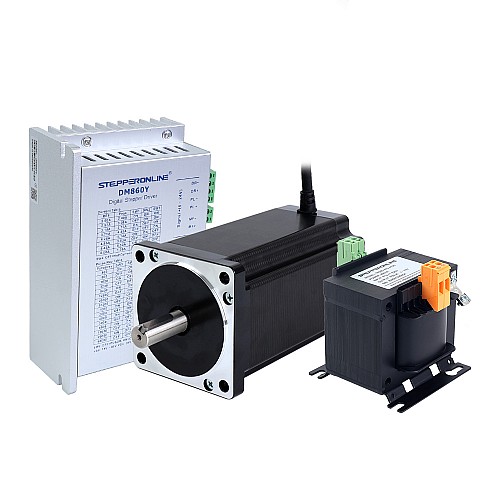 Комплект одноосного шагового двигателя серии YS с ЧПУ, 12,0 Нм (1699,34 унций-дюймов), шаговый двигатель Nema 34, драйвер и трансформатор переменного тока