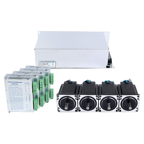 Комплект ЧПУ для 4-осевого шагового двигателя серии YS с шаговым двигателем Nema 23, усилием 1,9 Нм (269,06 унций-дюймов) и блоком питания 48 В