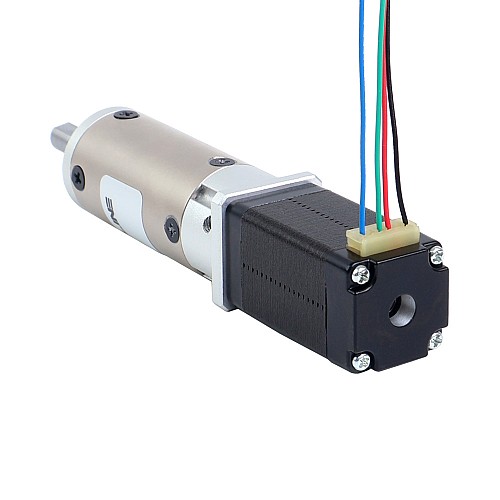 Шаговый двигатель Nema 8 биполярный, длина 39,3 мм, с планетарным редуктором серии EG с передаточным числом 100:1