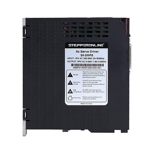 Комплект серводвигателя переменного тока серии E6 мощностью 200 Вт, 3000 об/мин, 0,64 Нм, 17-битный энкодер, класс защиты IP65