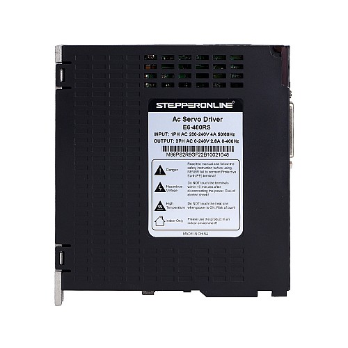 Комплект серводвигателя переменного тока серии E6 мощностью 400 Вт, 3000 об/мин, 1,27 Нм, 17-битный энкодер, класс защиты IP65