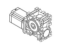 Шаговый двигатель с червячным редуктором