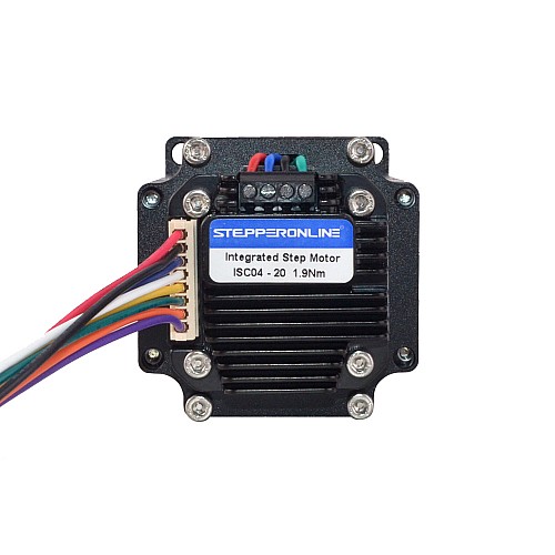 Интегрированный шаговый двигатель Nema 23 190 Н·см (269 унций·дюйм) с контроллером ISC04 12–38 В постоянного тока