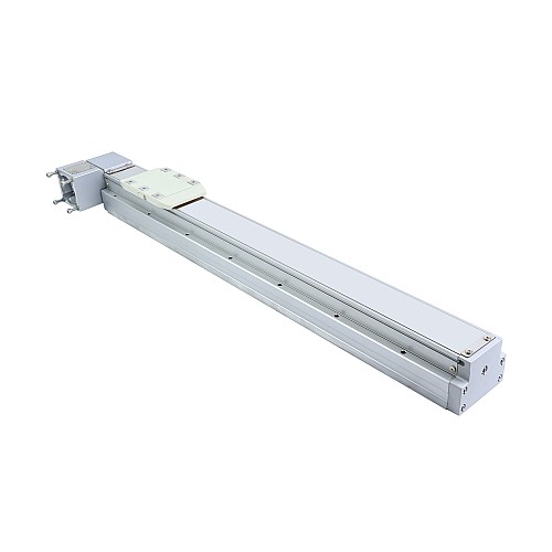 Серия LA8 с ременным приводом. Максимальная горизонтальная грузоподъемность 15 кг. Ход 500 мм для серводвигателя.