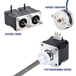 VORON V0.1 Спецификация шаговых двигателей 14HS20-1504S, 14HR07-1004VRN и 17E13S0404MB4-200RS