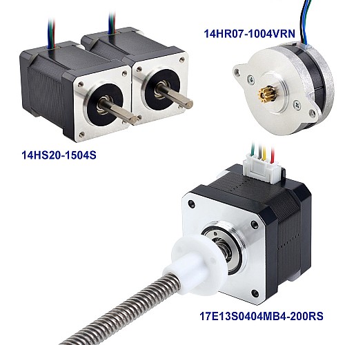 VORON V0.1 Спецификация шаговых двигателей 14HS20-1504S, 14HR07-1004VRN и 17E13S0404MB4-200RS