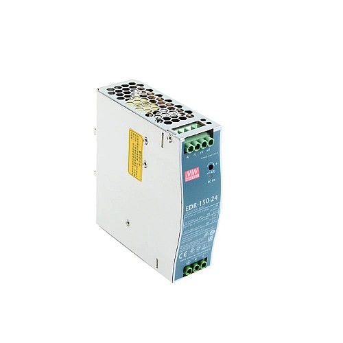 EDR-150-24 MEANWELL 150 Вт 24 В постоянного тока 5,2 А 115 В переменного тока/6,5 А 230 В переменного тока, один выход, промышленная DIN-рейка