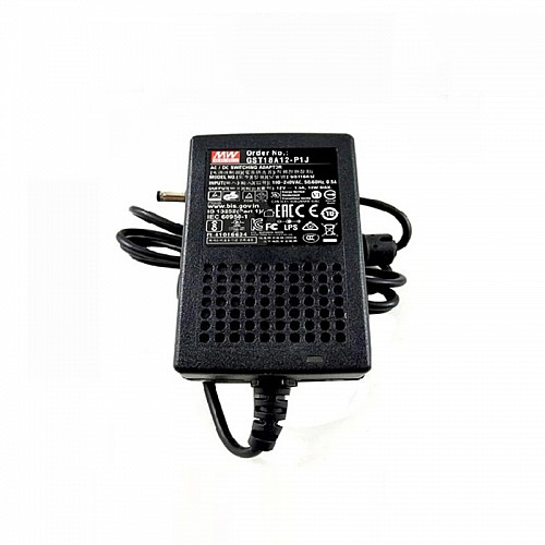 GST18A12-P1J MEANWELL 18 Вт 12 В постоянного тока 1,5 А 115/230 В переменного тока, надежный, экологичный промышленный адаптер переменного тока