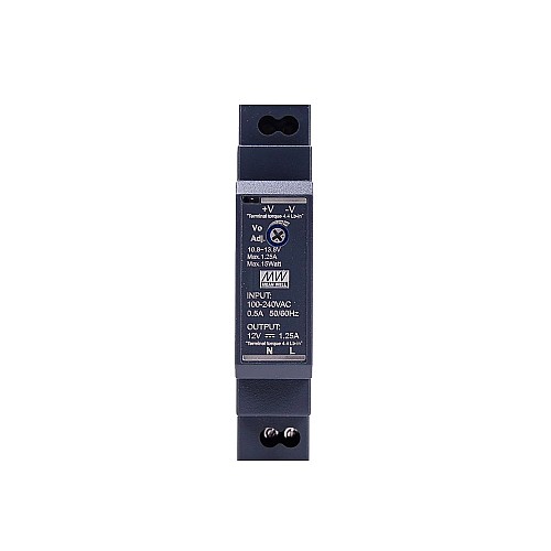 HDR-15-12 MEANWELL 15 Вт 12 В постоянного тока 1,25 А 115/230 В переменного тока Ультратонкий ступенчатый блок питания на DIN-рейку