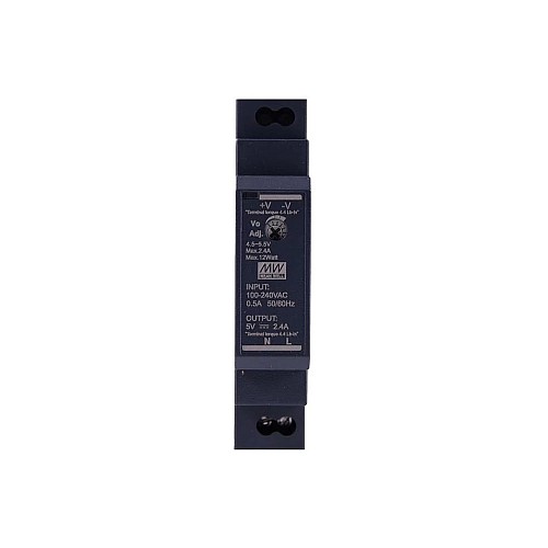 HDR-15-5 MEANWELL 15 Вт 5 В постоянного тока 2,4 А 115/230 В переменного тока Ультратонкий ступенчатый блок питания на DIN-рейку