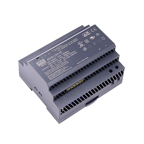HDR-150-48 MEANWELL 48 В постоянного тока 2,72 А 130,6 Вт 115 В переменного тока/3,2 А 153,6 Вт 230 В переменного тока Ультратонкий ступенчатый блок питания на DIN-рейку