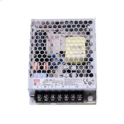 LRS-100-15 MEANWELL 105 Вт 15 В постоянного тока 7 А 115/230 В переменного тока закрытый импульсный источник питания LRS-100-15 MEANWELL 105 Вт 15 В постоянного тока 7 А 115/230 В переменного тока закрытый импульсный источник питания