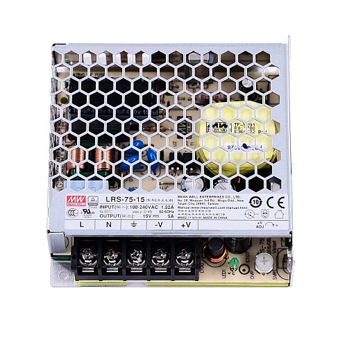 LRS-75-15 MEANWELL 75 Вт 15 В постоянного тока 5 А 115/230 В переменного тока закрытый импульсный источник питания