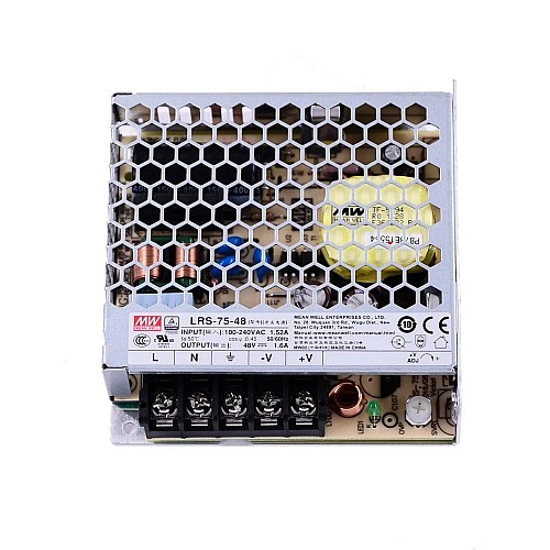 LRS-75-48 MEANWELL 76,8 Вт 48 В постоянного тока 1,6 А 115/230 В переменного тока закрытый импульсный источник питания