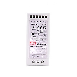 MDR-40-24 MEANWELL 40 Вт 24 В постоянного тока 1,7 А 115/230 В переменного тока блок питания на DIN-рейку