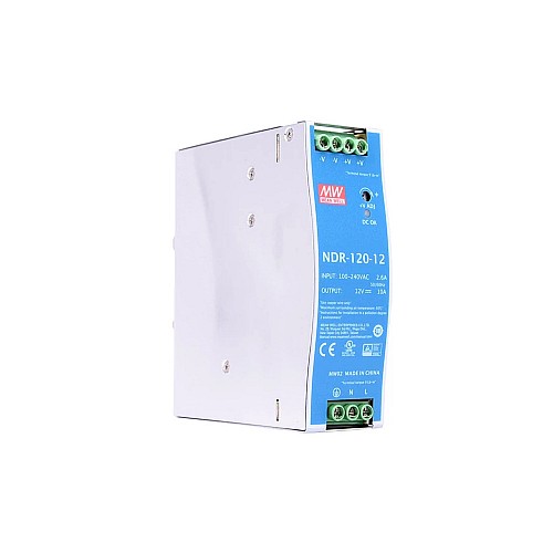 Распродажа в Китае - NDR-120-12 MEANWELL 120 Вт 12 В постоянного тока 10 А 115/230 В переменного тока, один выход, промышленная DIN-рейка