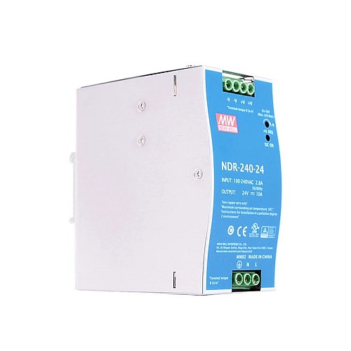 NDR-240-24 MEANWELL 240 Вт 24 В постоянного тока 10 А 115/230 В переменного тока блок питания на DIN-рейку
